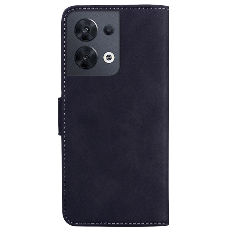 For OPPO Reno8 Skin Feel Pure Color Flip Leather Phone Case