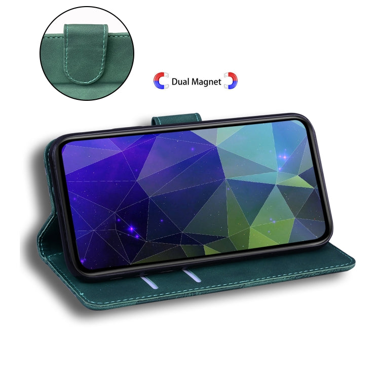 For OPPO Reno7 4G Skin Feel Pure Color Flip Leather Phone Case