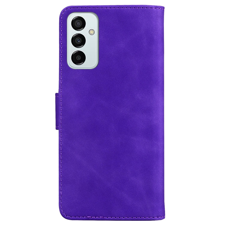 For Samsung Galaxy M13 4G Skin Feel Pure Color Flip Leather Phone Case