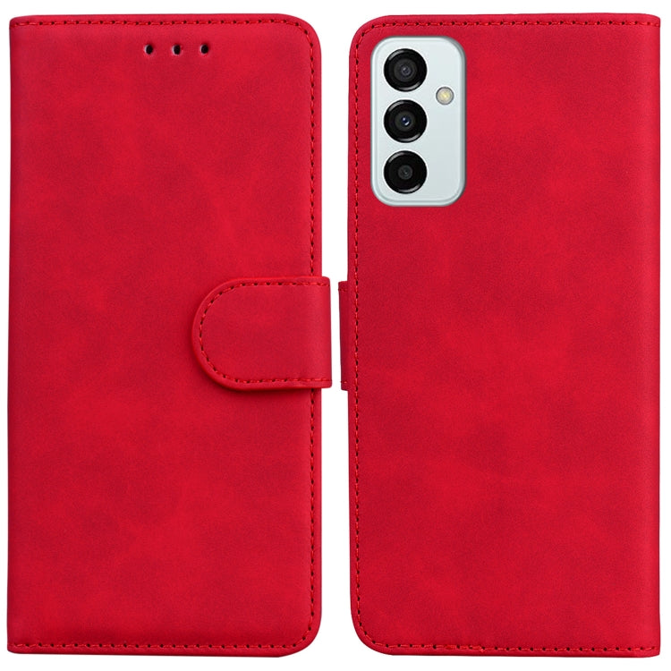 For Samsung Galaxy M13 4G Skin Feel Pure Color Flip Leather Phone Case