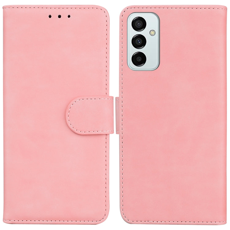 For Samsung Galaxy M13 4G Skin Feel Pure Color Flip Leather Phone Case