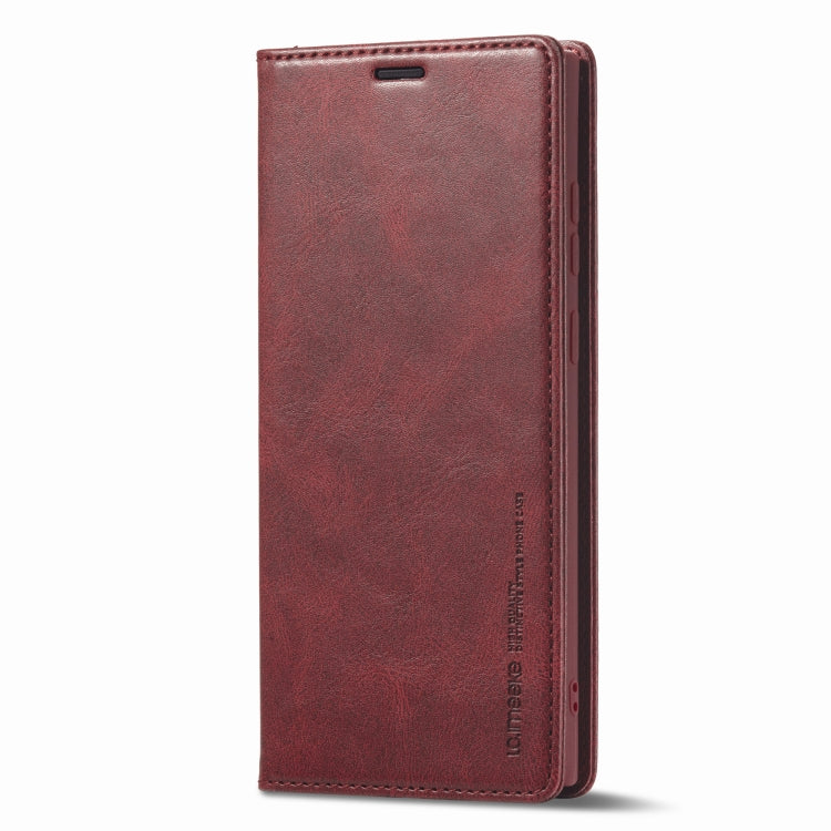 For Samsung Galaxy S22 Ultra 5G LC.IMEEKE RFID Anti-theft Leather Phone Case