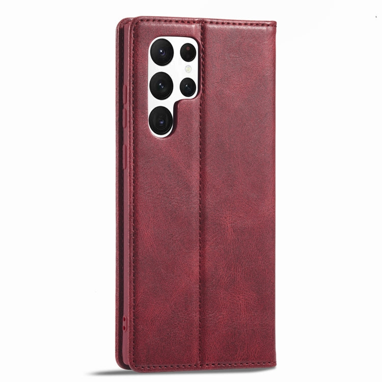 For Samsung Galaxy S22 Ultra 5G LC.IMEEKE RFID Anti-theft Leather Phone Case