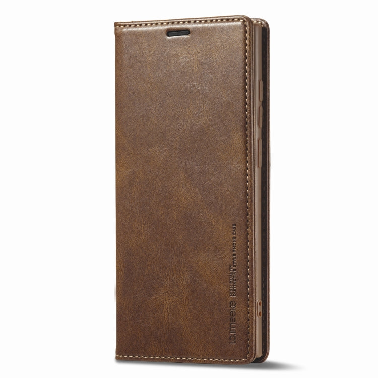 For Samsung Galaxy S22 Ultra 5G LC.IMEEKE RFID Anti-theft Leather Phone Case
