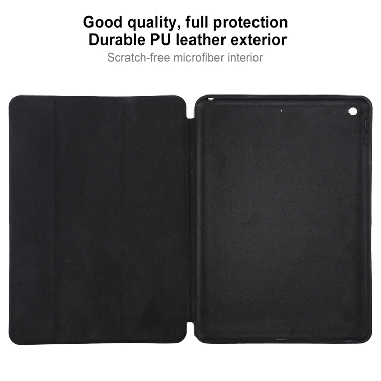 For iPad 10.2 Horizontal Flip Smart Leather Case with Three-folding Holder