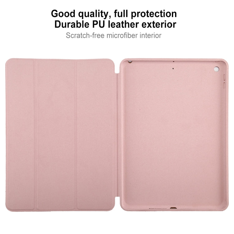 For iPad 10.2 Horizontal Flip Smart Leather Case with Three-folding Holder