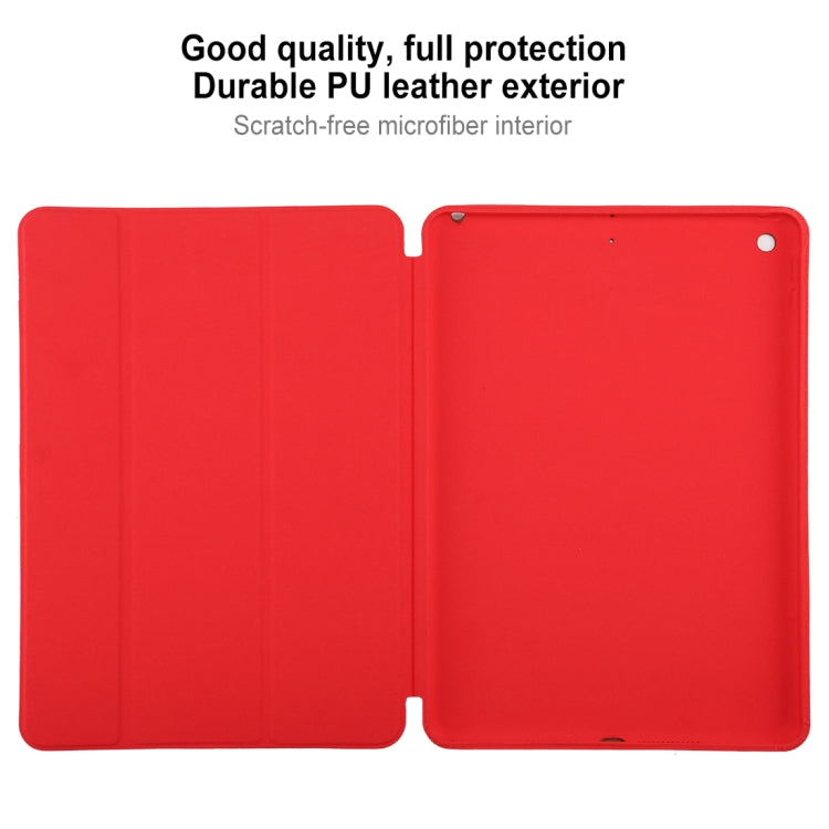 For iPad 10.2 Horizontal Flip Smart Leather Case with Three-folding Holder