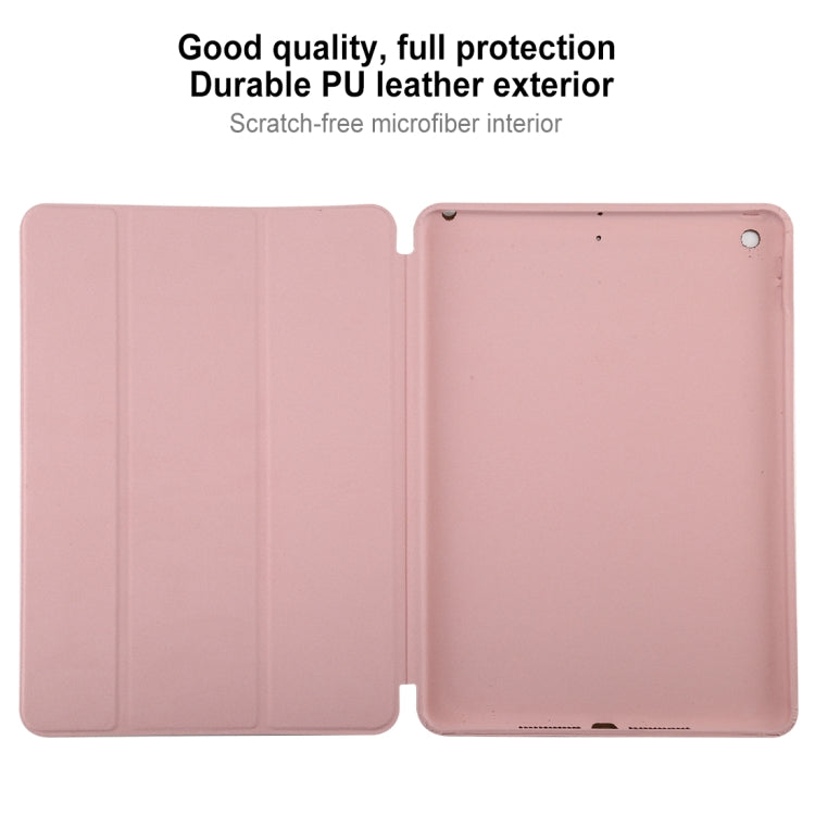 For iPad 10.2 Horizontal Flip Smart Leather Case with Three-folding Holder
