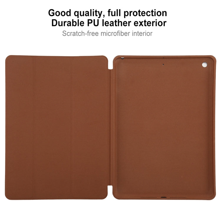 For iPad 10.2 Horizontal Flip Smart Leather Case with Three-folding Holder