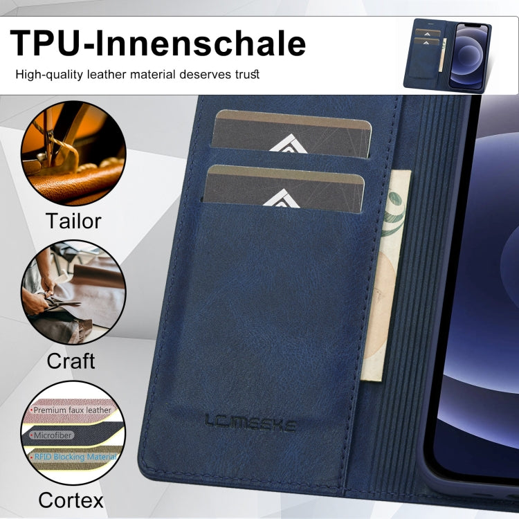 For iPhone 12 mini LC.IMEEKE RFID Anti-theft Leather Phone Case