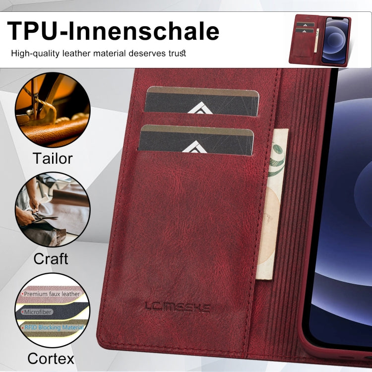 For iPhone 12 mini LC.IMEEKE RFID Anti-theft Leather Phone Case