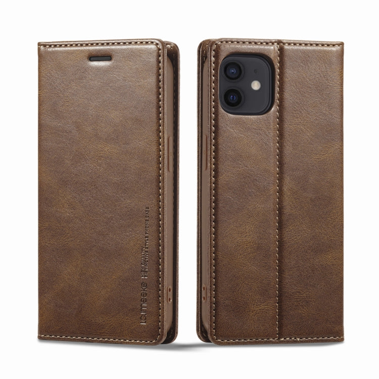 For iPhone 12 mini LC.IMEEKE RFID Anti-theft Leather Phone Case