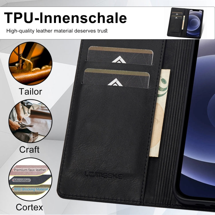 For iPhone 11 LC.IMEEKE RFID Anti-theft Leather Phone Case