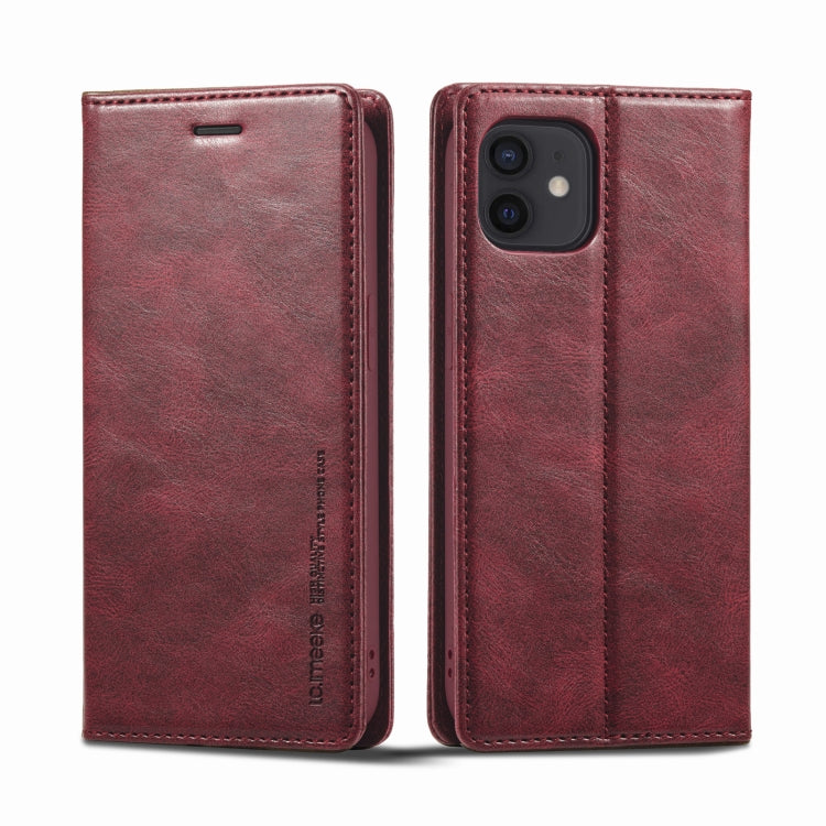 For iPhone 11 LC.IMEEKE RFID Anti-theft Leather Phone Case