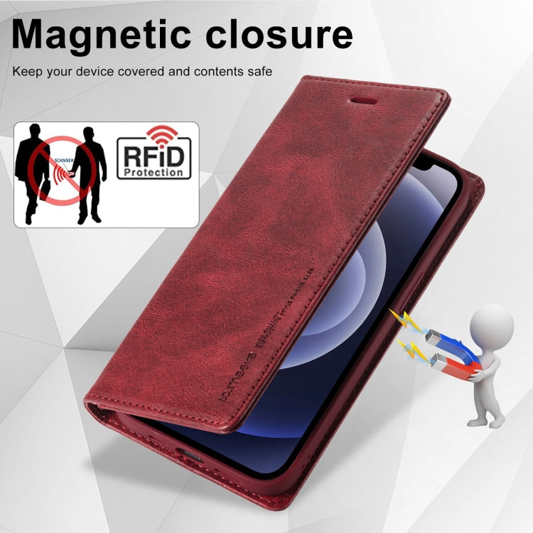 For iPhone 11 LC.IMEEKE RFID Anti-theft Leather Phone Case