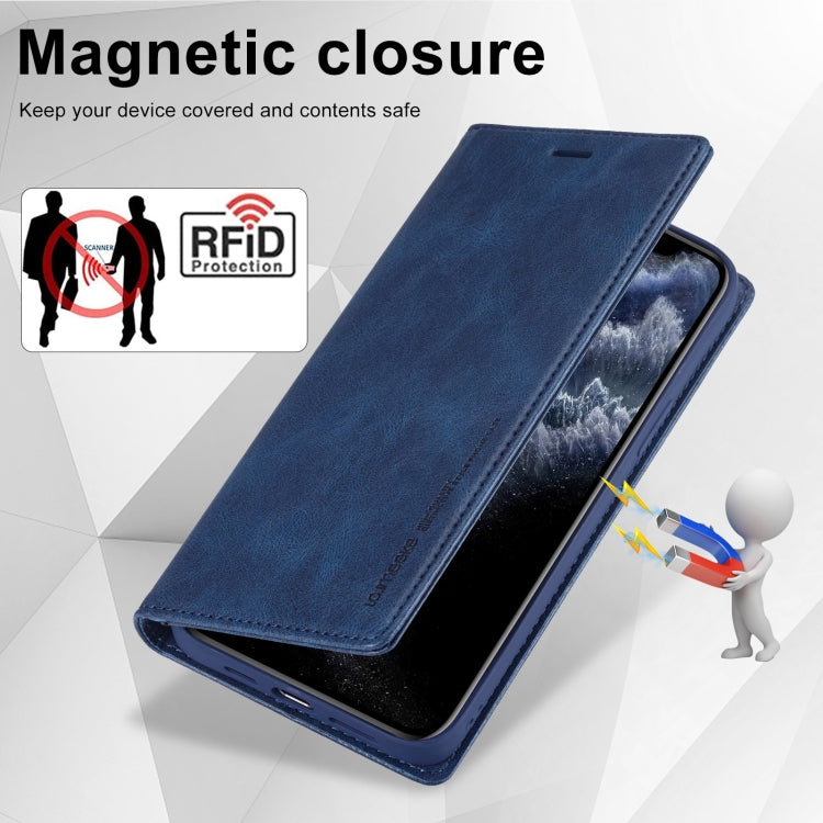 For iPhone 11 Pro Max LC.IMEEKE RFID Anti-theft Leather Phone Case