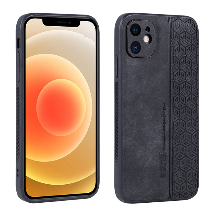 For iPhone 12 AZNS 3D Embossed Skin Feel Phone Case