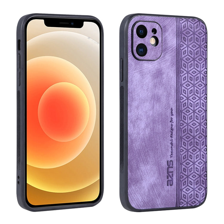 For iPhone 12 AZNS 3D Embossed Skin Feel Phone Case