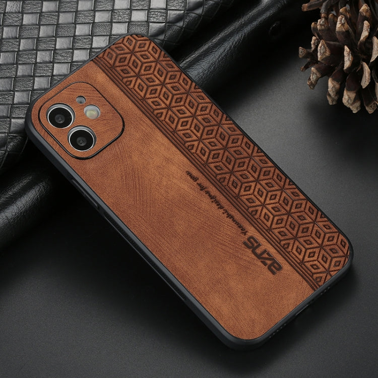 For iPhone 12 AZNS 3D Embossed Skin Feel Phone Case