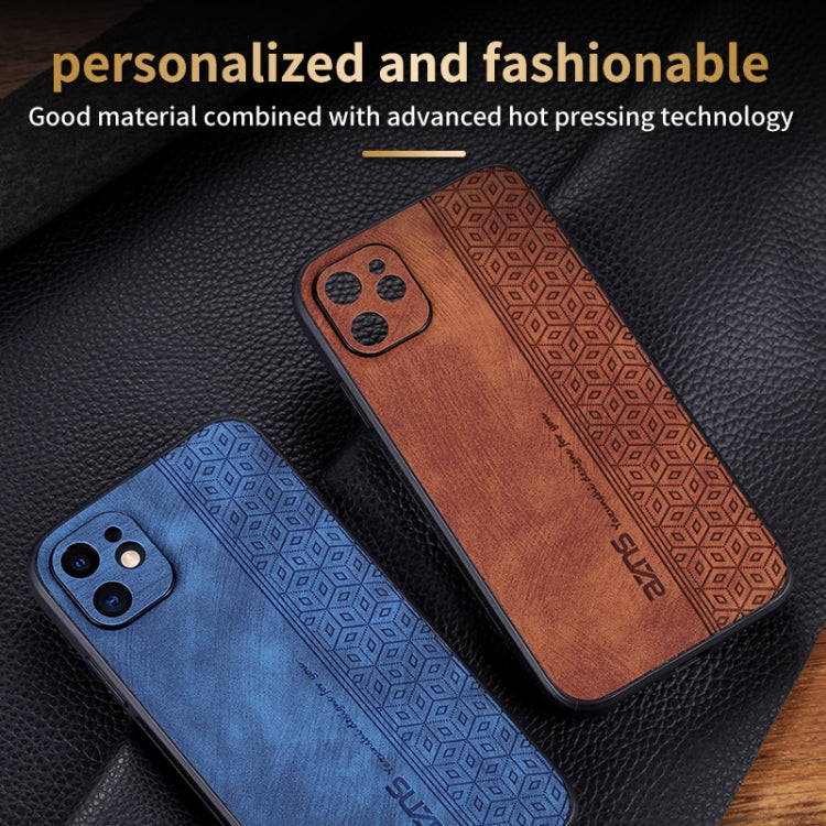 For iPhone 12 AZNS 3D Embossed Skin Feel Phone Case
