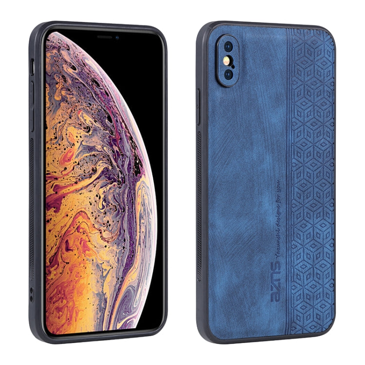For iPhone XS Max AZNS 3D Embossed Skin Feel Phone Case