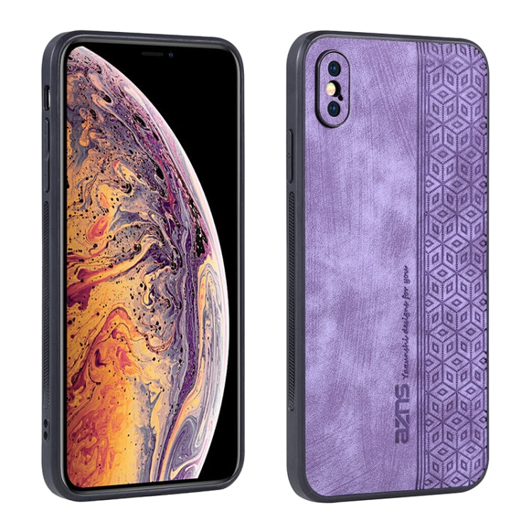 For iPhone XS Max AZNS 3D Embossed Skin Feel Phone Case