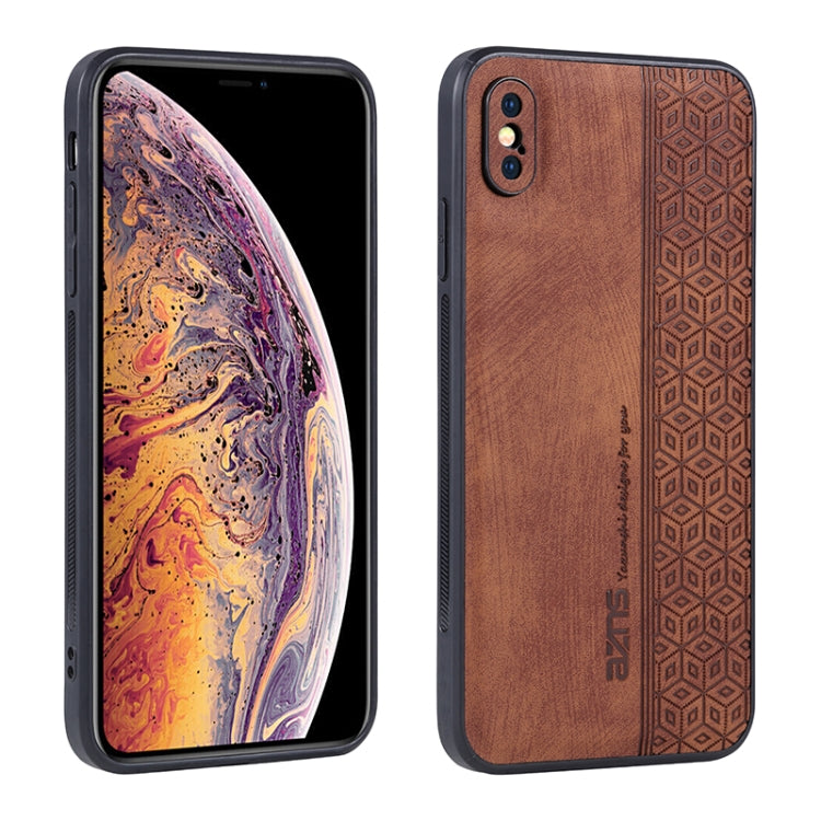 For iPhone XS Max AZNS 3D Embossed Skin Feel Phone Case