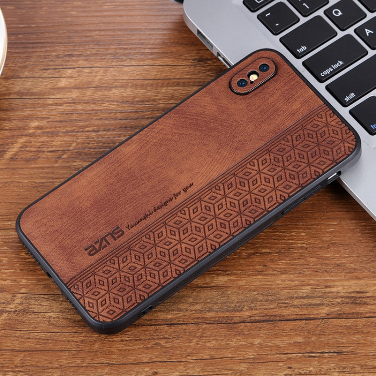 For iPhone XS Max AZNS 3D Embossed Skin Feel Phone Case