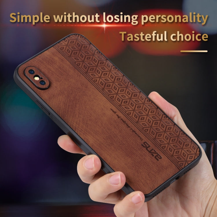 For iPhone XS Max AZNS 3D Embossed Skin Feel Phone Case