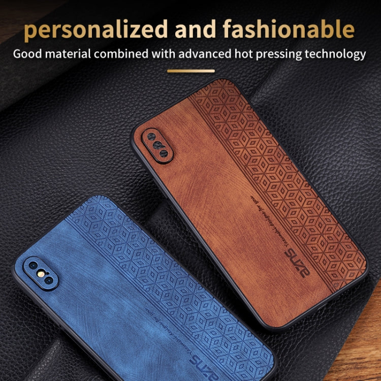 For iPhone XS Max AZNS 3D Embossed Skin Feel Phone Case