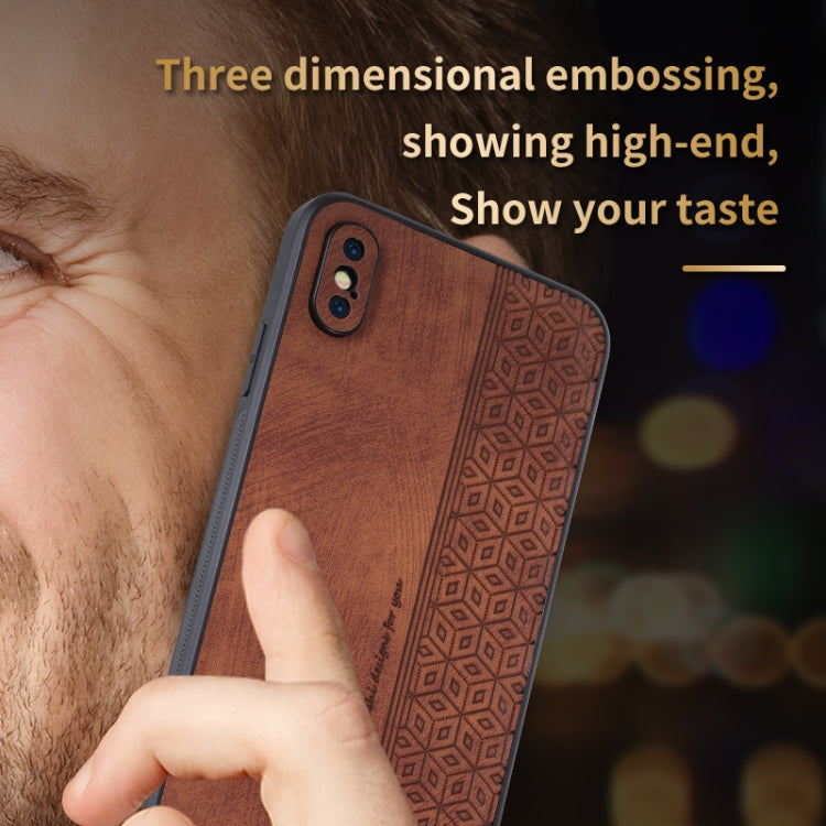 For iPhone XS Max AZNS 3D Embossed Skin Feel Phone Case