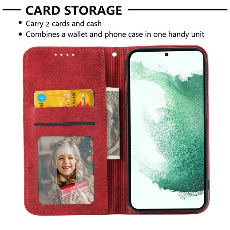 For Samsung Galaxy S21 5G Cubic Grid Calf Texture Magnetic Closure Leather Phone Case