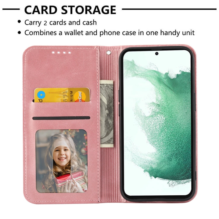 For Samsung Galaxy S21 5G Cubic Grid Calf Texture Magnetic Closure Leather Phone Case