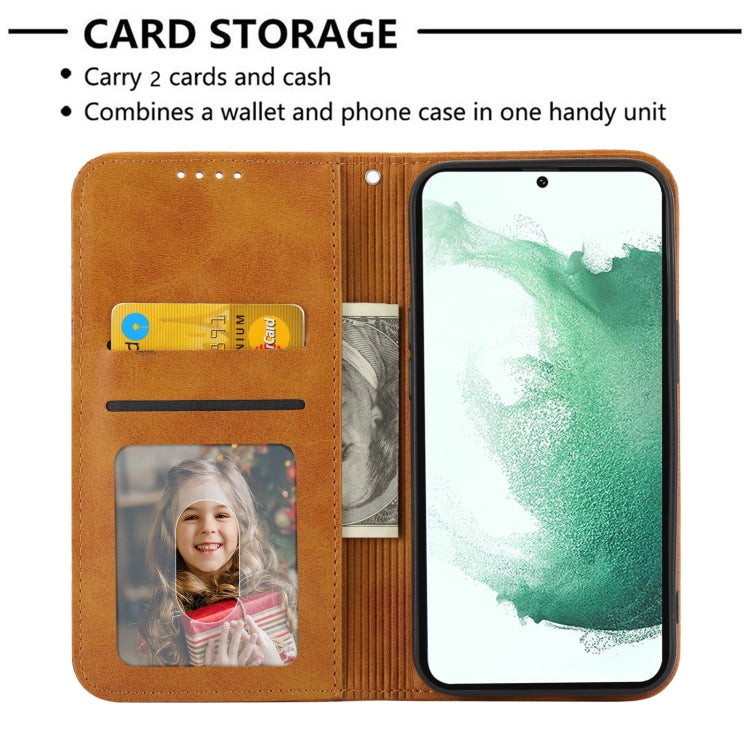 For Samsung Galaxy S21 5G Cubic Grid Calf Texture Magnetic Closure Leather Phone Case