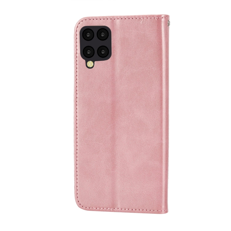 For Samsung Galaxy A12 5G Cubic Grid Calf Texture Magnetic Closure Leather Phone Case