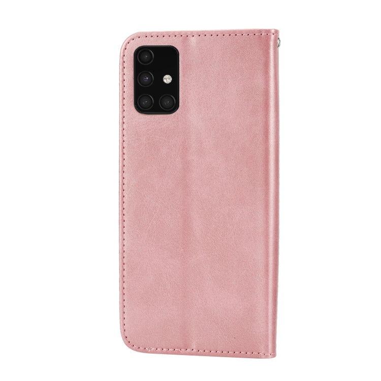 For Samsung Galaxy A71 4G Cubic Grid Calf Texture Magnetic Closure Leather Phone Case
