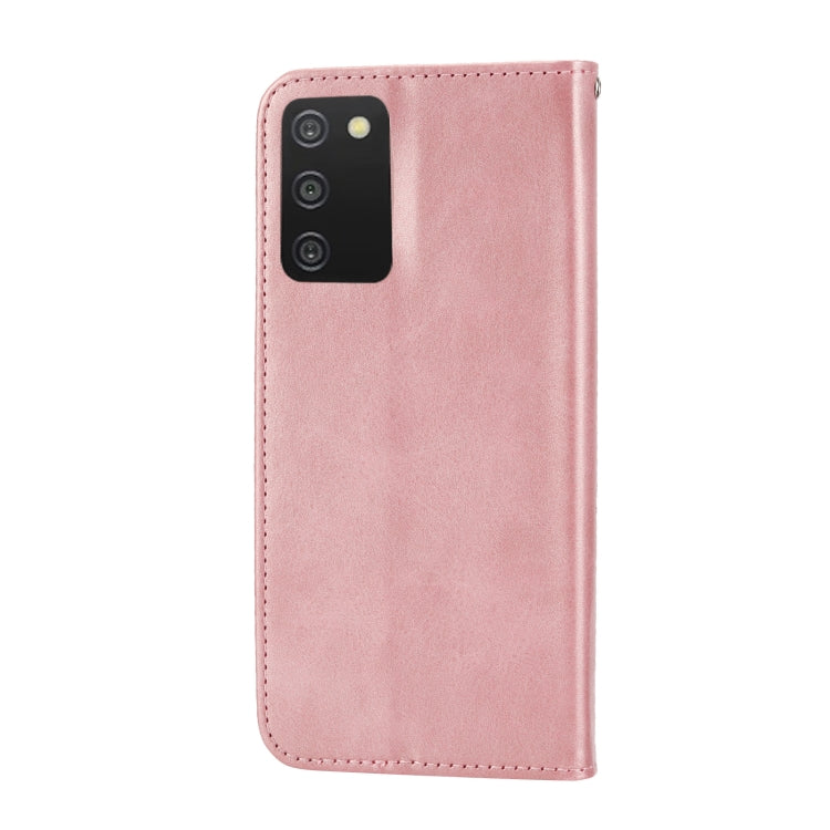 For Samsung Galaxy A03s 166mm Cubic Grid Calf Texture Magnetic Closure Leather Phone Case