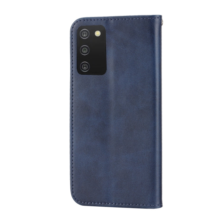 For Samsung Galaxy A03s 165.8mm Cubic Grid Calf Texture Magnetic Closure Leather Phone Case