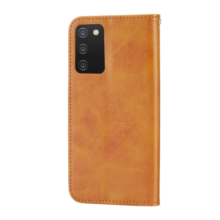For Samsung Galaxy A03s 165.8mm Cubic Grid Calf Texture Magnetic Closure Leather Phone Case