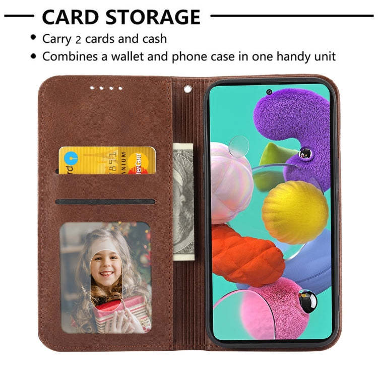 For Samsung Galaxy A53 5G Cubic Grid Calf Texture Magnetic Closure Leather Phone Case