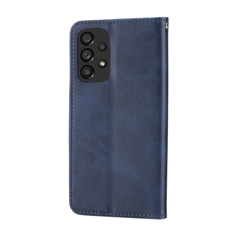 For Samsung Galaxy A53 5G Cubic Grid Calf Texture Magnetic Closure Leather Phone Case