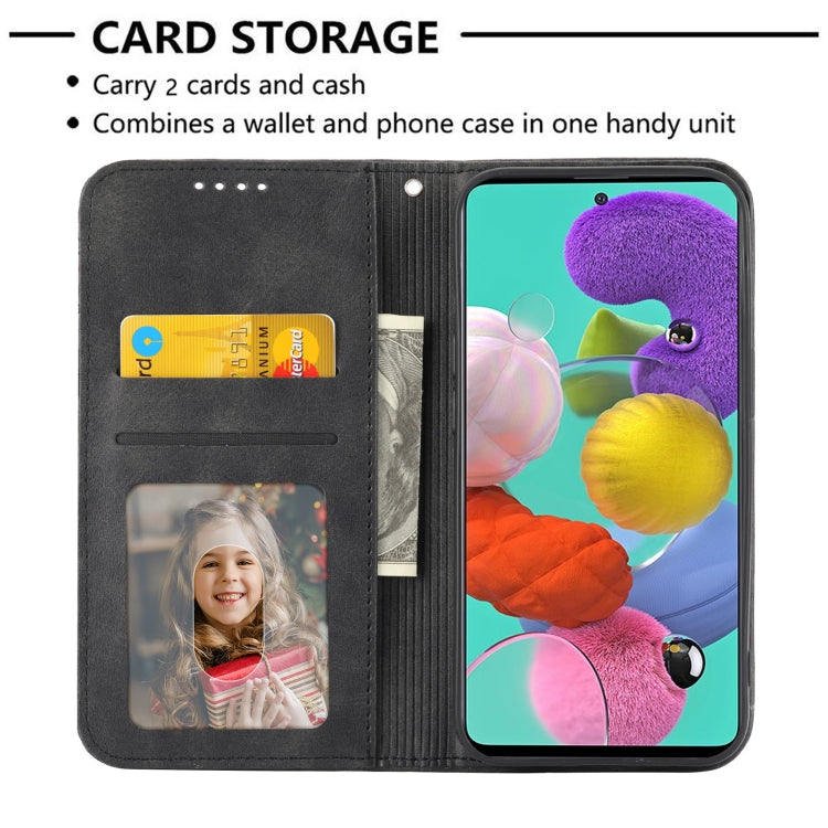 For Samsung Galaxy A73 5G Cubic Grid Calf Texture Magnetic Closure Leather Phone Case