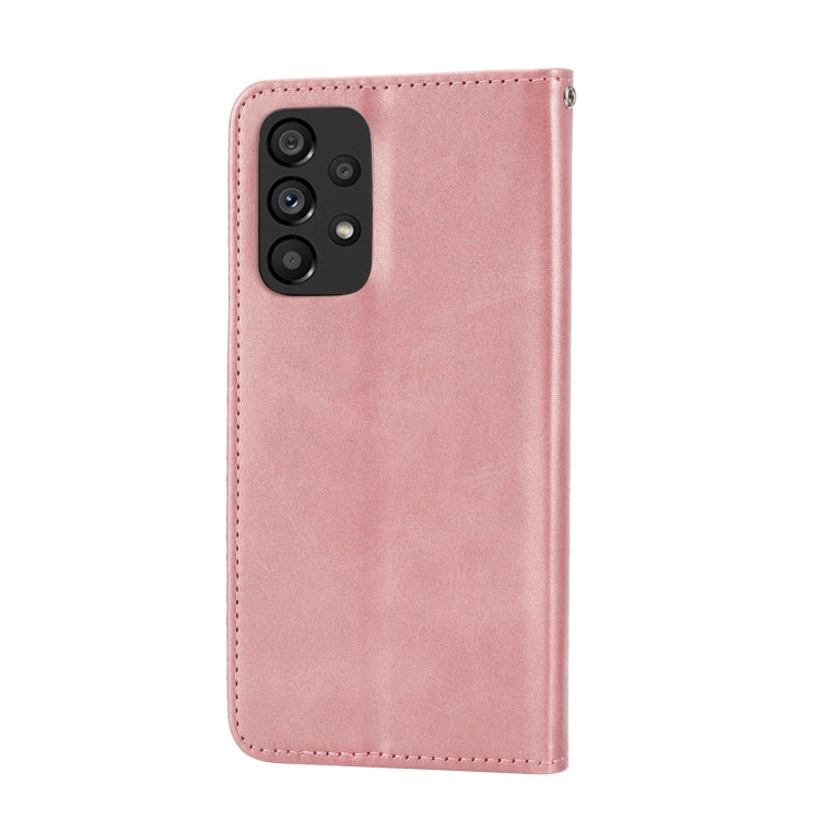 For Samsung Galaxy A73 5G Cubic Grid Calf Texture Magnetic Closure Leather Phone Case