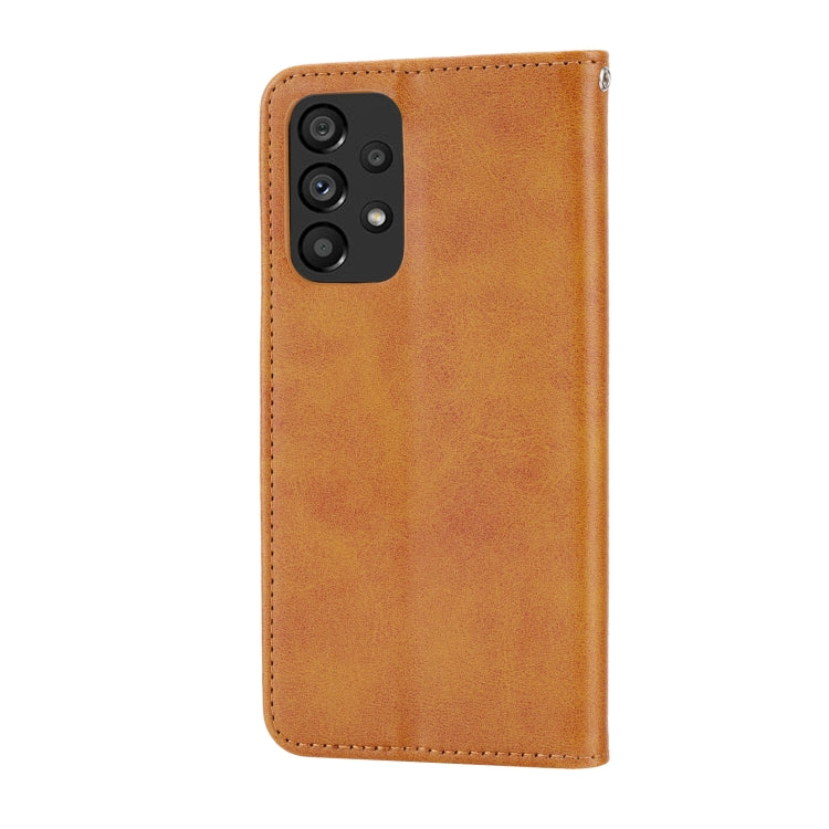 For Samsung Galaxy A73 5G Cubic Grid Calf Texture Magnetic Closure Leather Phone Case