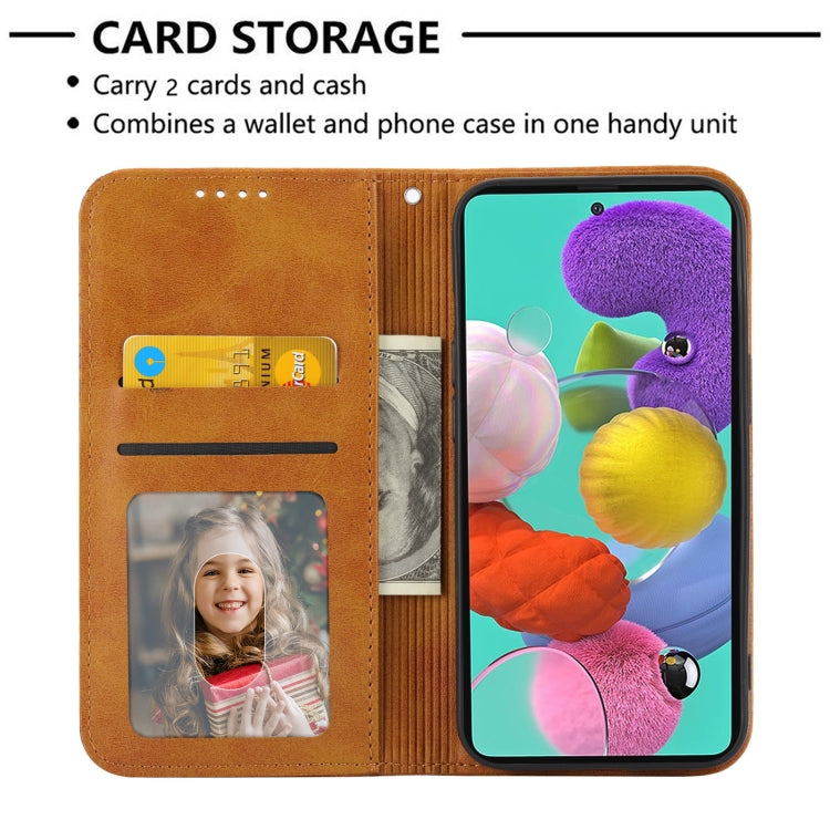 For Samsung Galaxy A73 5G Cubic Grid Calf Texture Magnetic Closure Leather Phone Case