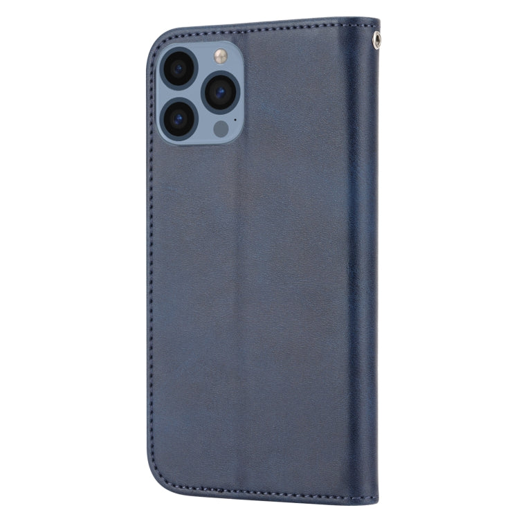 For iPhone 14 Pro Max Cubic Grid Calf Texture Magnetic Closure Leather Phone Case