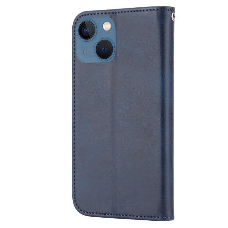 For iPhone 13 mini Cubic Grid Calf Texture Magnetic Closure Leather Phone Case