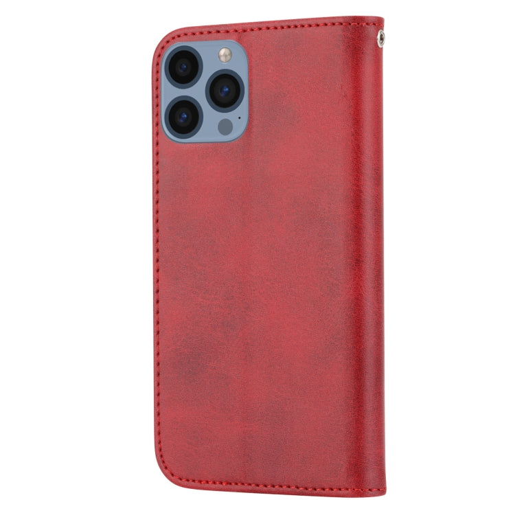 For iPhone 13 Pro Cubic Grid Calf Texture Magnetic Closure Leather Phone Case