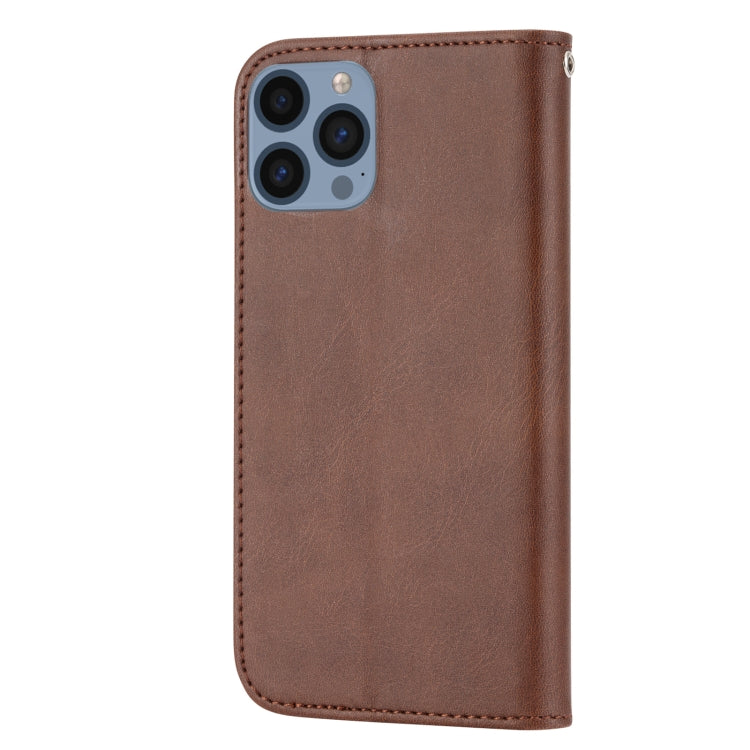 For iPhone 13 Pro Cubic Grid Calf Texture Magnetic Closure Leather Phone Case