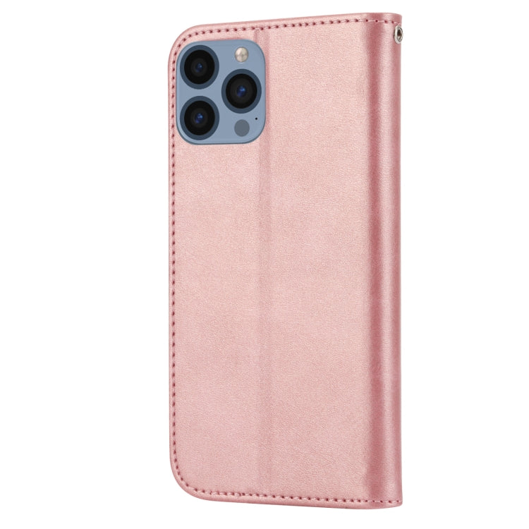 For iPhone 13 Pro Cubic Grid Calf Texture Magnetic Closure Leather Phone Case